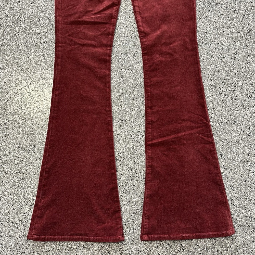 7 For All Mankind Classic Flare Jeans Womens 26x33 Red Velvet High Rise Ali - Picture 3 of 9